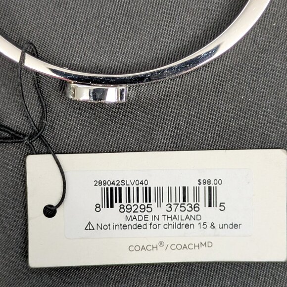 Coach Bracelet Silver with Sparkling C - NWT - Picture 4 of 8